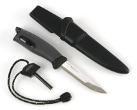 Нож для выживания Swedish FireKnife с огнивом, цвет: черный