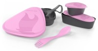 Контейнер для еды с набором посуды LunchKit, цвет: розовый