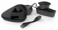 Контейнер для еды с набором посуды LunchKit, цвет: черный