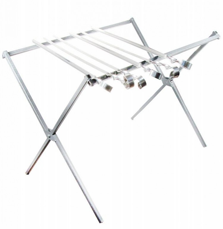 Мангал походный в чехле (подставка + 6 шампуров)