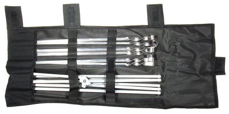 Мангал походный в чехле (подставка + 6 шампуров)