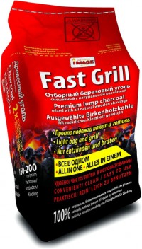 Уголь березовый + роллы для розжига Fast Grill Image