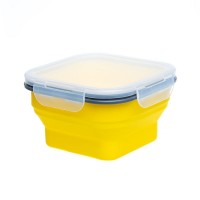 Контейнер силиконовый складной 890 мл с крышкой-защелкой