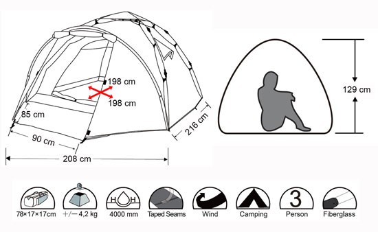 Палатка 3-местная Envision 3