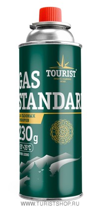 Газовый баллон STANDARD TOURIST евросмесь универсальная всесезонная 230 гр