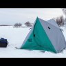 Палатка зимняя двускатная DELTA Комфорт biruza/gray Helios