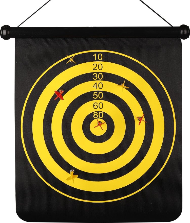 Дартс магнитный двухсторонний INDIGO 6 дротиков, 30; 38; 43 см