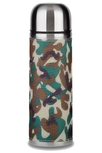 Термос Арктика с узким горлом, из нержавеющей стали с текстильной вставкой хаки 500/700/1000 мл