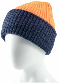 Шапка двусторонняя, охотничья СЛЕДОПЫТ-IRBIS с отворотом, цвет оранжевый / серо-голубой