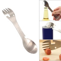 Вилка, ложка, нож, открывашка для бутылок, многофункциональный инструмент-мультитул 5 в 1 из нержавеющей стали