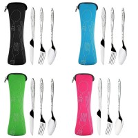 Набор столовых приборы из нержавеющей стали в чехле