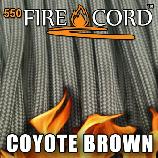 Live Fire Gear 550 FireCord Coyote Brown 7.5/30.5 м